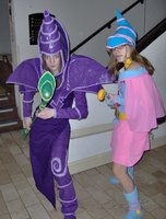 Dark Magician and Dark Magician girl.