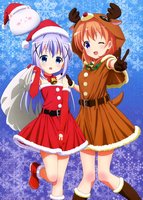 yande.re 376364 christmas dress gochuumon_wa_usagi_desu_ka  horns hoto_cocoa kafuu_chino tippy_(gochuumon_wa_usagi_desu_ka ) (Large).jpg