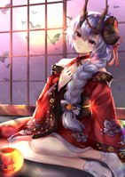 yande.re 491501 fate_grand_order halloween hane_yuki horns japanese_clothes tomoe_gozen_(fate_grand_order).jpg