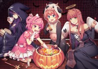 yande.re 598328 angel cleavage doki_doki_literature_club! dress halloween satchely sayori_(doki_doki_literature_club!) wings yuri_(doki_doki_literature_club!).jpg