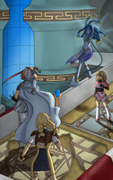 Characters and Bevelle Temple (c) Square Enix
