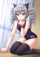 yande.re 418497 kazenokaze school_swimsuit swimsuits thighhighs.jpg