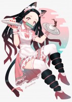 yande.re 567825 animal_ears heels kamado_nezuko kimetsu_no_yaiba maid nekomimi tail thighhighs yoshihiro_(yoshihiro12190).jpg