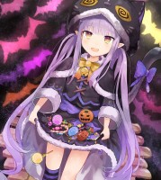 yande.re 586122 animal_ears arisaka_luna halloween hikawa_kyouka nekomimi pointy_ears princess_connect princess_connect!_re dive skirt_lift thighhighs-1.jpg