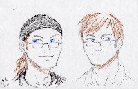 That's my boy and I..... as anime guys......... I look a lot better as an anime :sob: