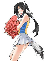 High school age Aruru in a cheerleader uniform, now that's ........ well, cute. :)