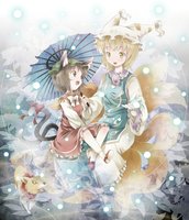 moe 127526 animal_ears chen michii_yuuki nekomimi tail touhou yakumo_ran.jpg
